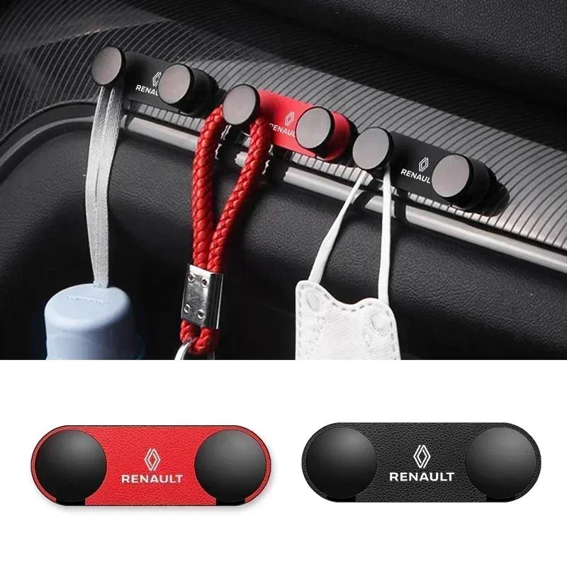 Car Logo Multi-functional Pasted Double Hook For Renault DACIA Scenic Loguna Twingo Symbol Fluence Espace Clio Auto Accessories SS8