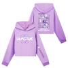 Kids' Long Sleeve Loose Pullover Letter Print Drawstring Hooded Sweatshirt