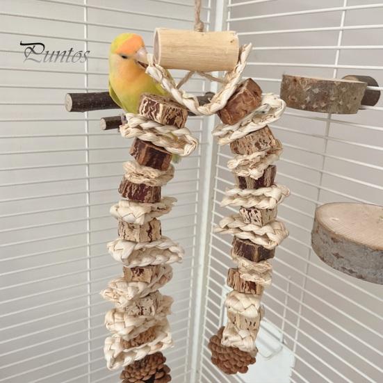 

Игрушка для попугая, жевательная игрушка для птиц, ручная работа, сосновые шишки из натурального дерева, подвесная игрушка для попугаев, корелл, неразлучников, какаду