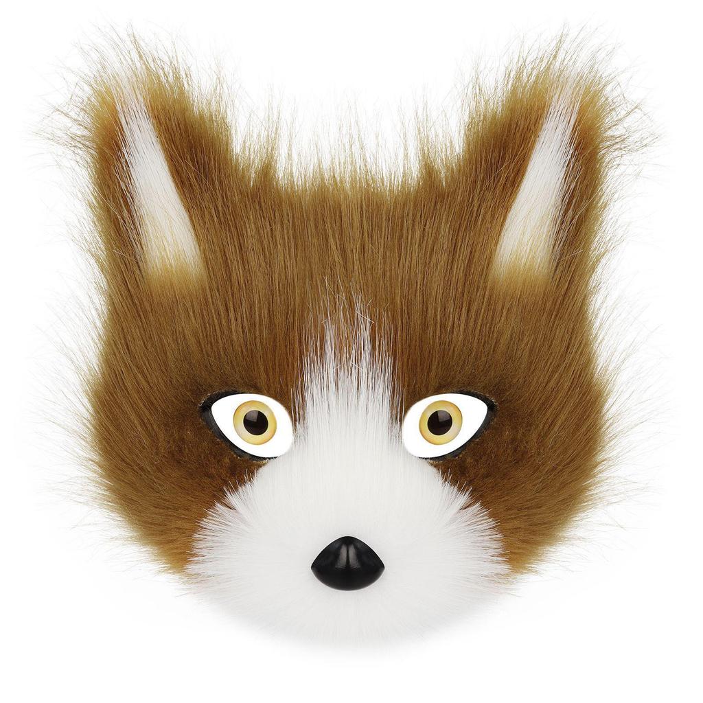 Halloween Series Anti-fox Fur Cat Fox Half Face Mask with Eyes Cosplay Cat Face Mask Accessories