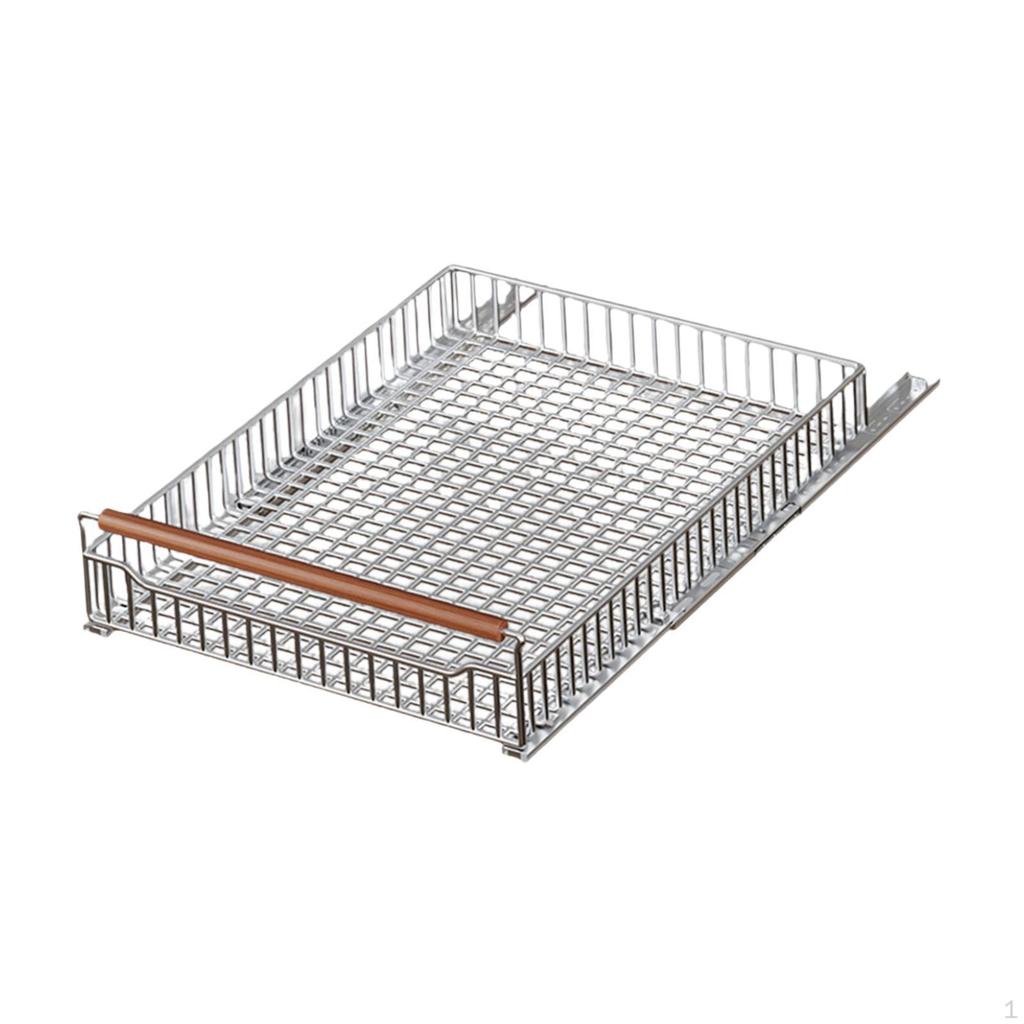 Cesto Gaveta Deslizante Arame Metal Prateleira Deslizante Despensa Sob Mesa para Saco