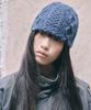 KIIBI Cable Knit Beanie Navy
