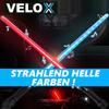 VELOX Lysende sverd Lasersverd Barn Lysklinge utskiftbare farger Lyd 2 stk