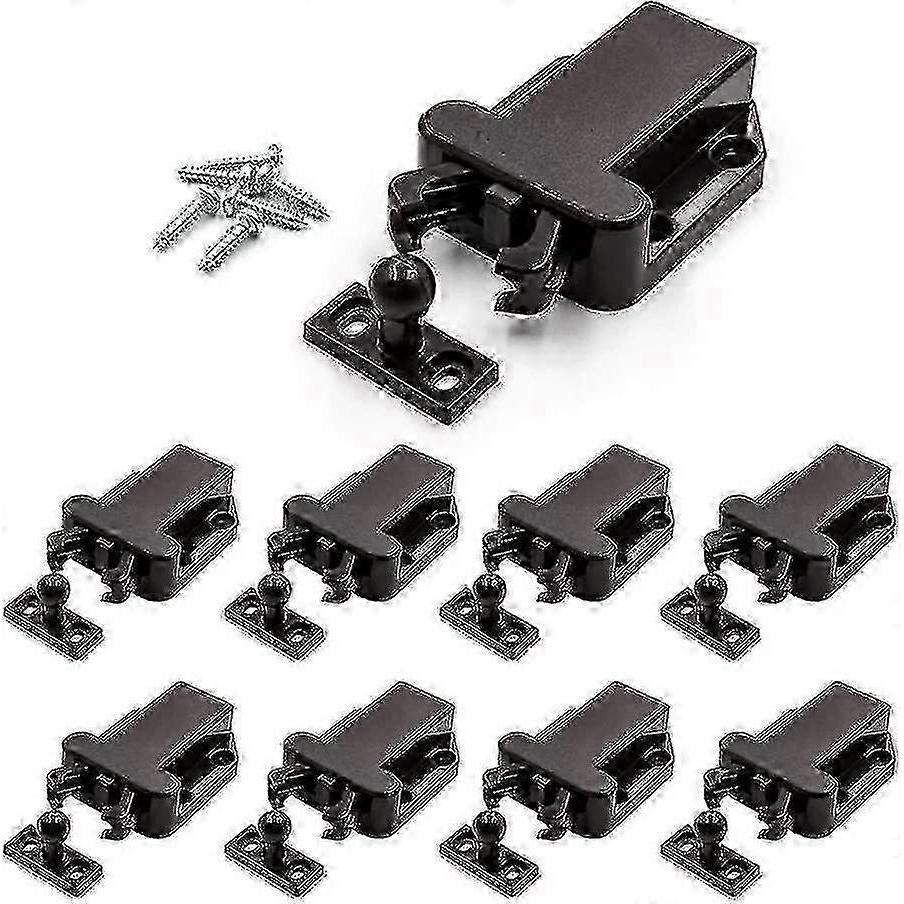 8 Pack Push Latchtouch Latch Safe Push Latchrebound Self-locking Deviceopen Catch Lock Drawer Cabinet Catch Touch Latch Cupboard Bedroom