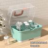 Large Capacity Nursing Bottle Drying Rack Portable Milk Bottle Storage Box  Travel