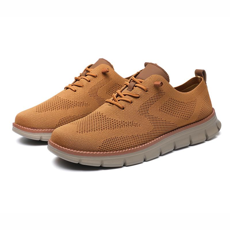 Men's Shoes Breathable Sneakers Flying Woven Noodles Men's Large Size 48 Running Trendy Shoes