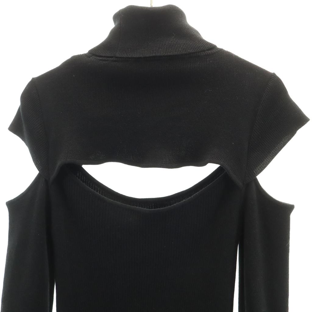 eimy istoire Long sleeve Rib knit one piece F black Women Used