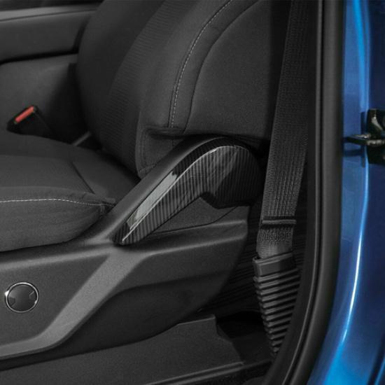 2x Carbon Fiber Inner Seat Adjustment Handle Cover Trim for Ford F150 2015-