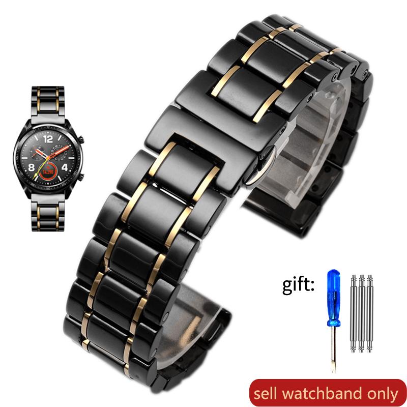 רצועת שעון קרמית איכותית עבור Rossini Guess Ebo Watch King רצועת שעון פלדה צמיד 16 18 מ"מ