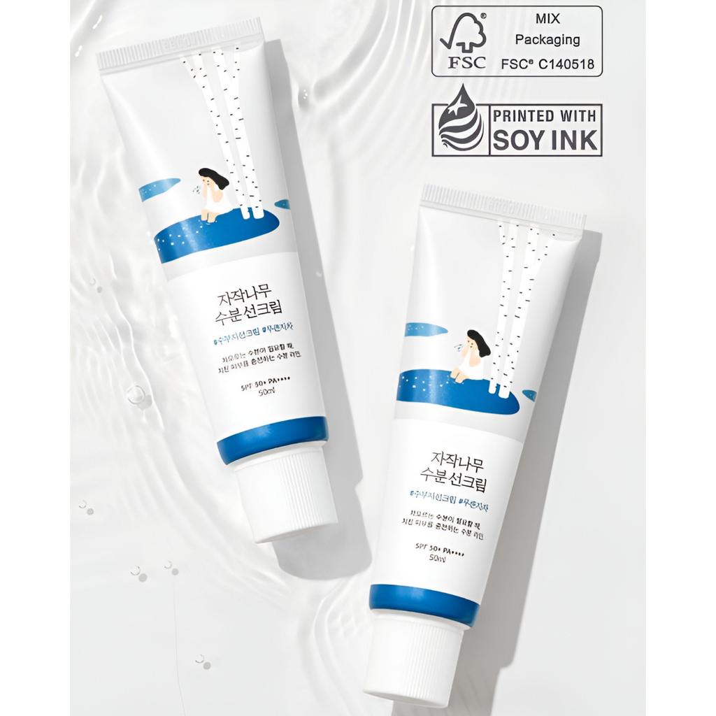 ROUND LAB Birch Juice Moisturizing Sun Cream 50 ml (1+1 Set)