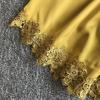 Lace Sexy Women Pajamas Summer Ice Silk With Chest Pad Nightdress Shorts Two-piece Set Sleepwear