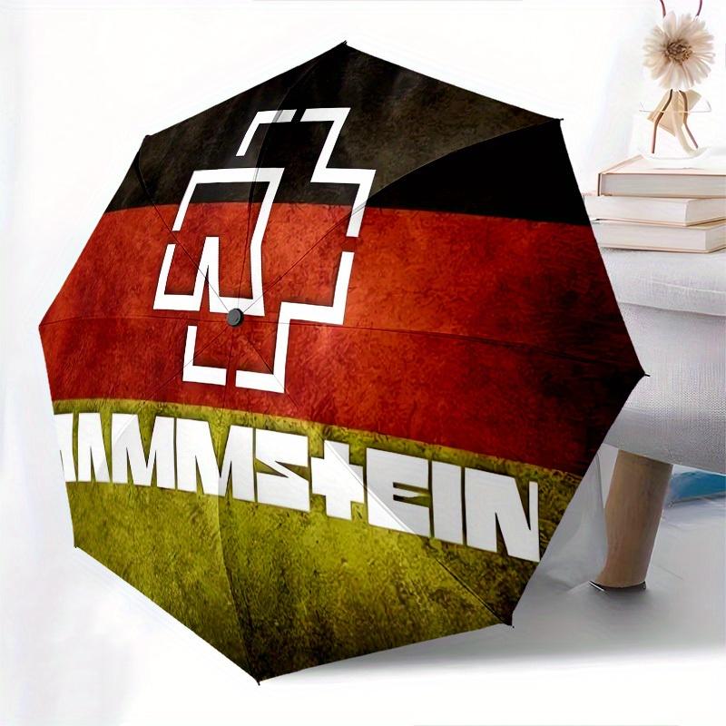1pc Rammstein, Flag Themed High-quality Umbrella,Automatic Opening and Closing Umbrella,Multi-functional Umbrella G0811005