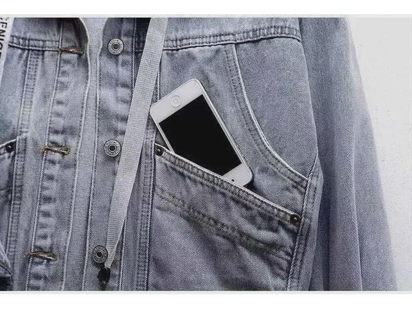 Women's Loose Korean-Style Denim Jacket - Hooded, Long Sleeve, Big Pockets, Versatile Trend for Autumn/Winter