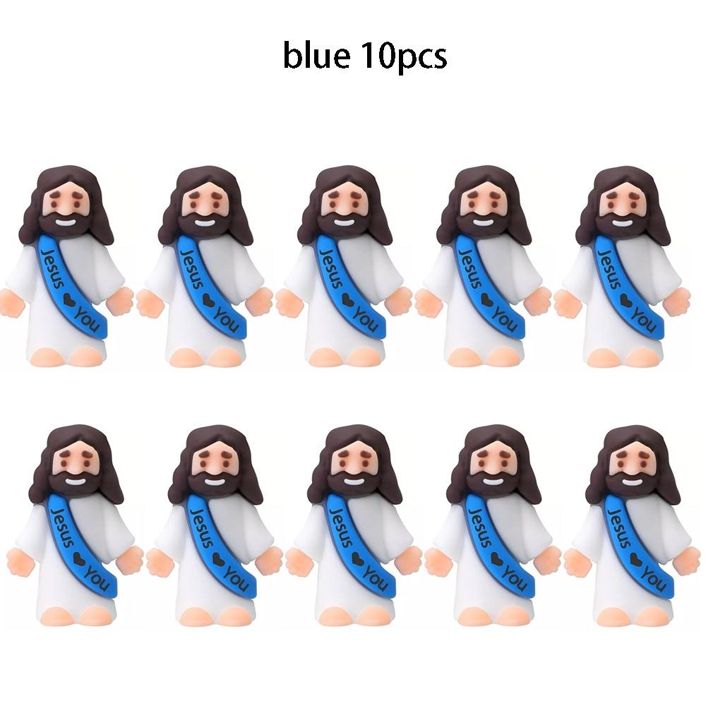 

10 шт. З літерами Різдвяні Ісусові прикраси Ісусові наповнювачі Ісус любить тебе Іграшки синій