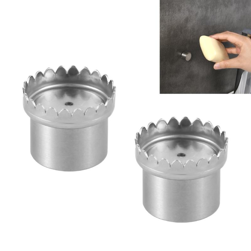 2PCs Strong Soap Shelf Magnetic Base Quick Installation On Tile Glass Or Steel Areas