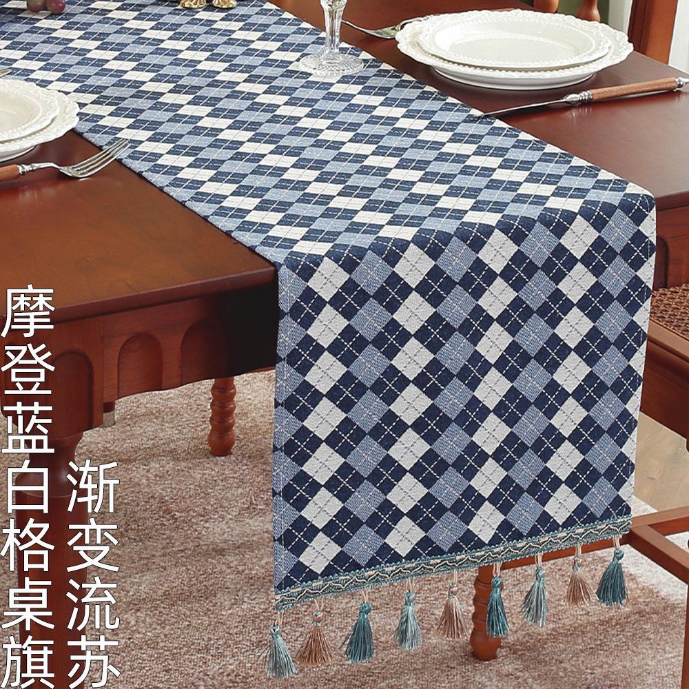 

American Decorative Tablecloth Ethnic Pastoral Atmosphere Table Flag Household Tablecloth Rectangle 33*120cm