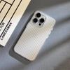 Natural Titanium PC Phone Case For For Iphone 1 14 13 Pro Max Plus Electroplated Grating Corrugated Hard Back Cover