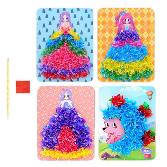 

4/8/12/16 шт. Книга-розмальовка для принцес, розвиток дрібної моторики та креативності у дітей, книга з наліпками для одягання принцес, освітня іграшка