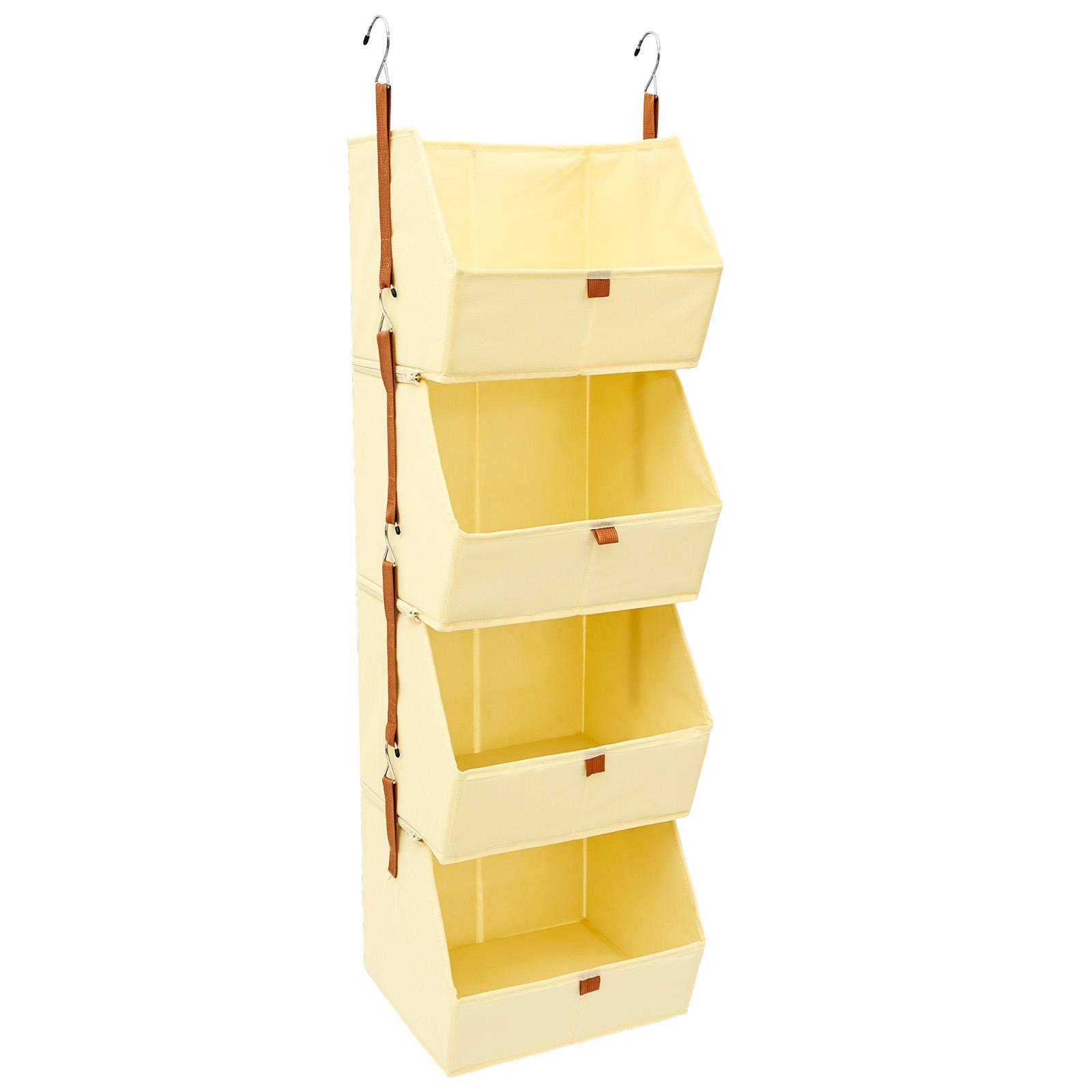 

Подвесной органайзер для шкафа 4-ярусный съемный подвесной тканевый органайзер для одежды в шкаф для хранения одежды покинуть белый