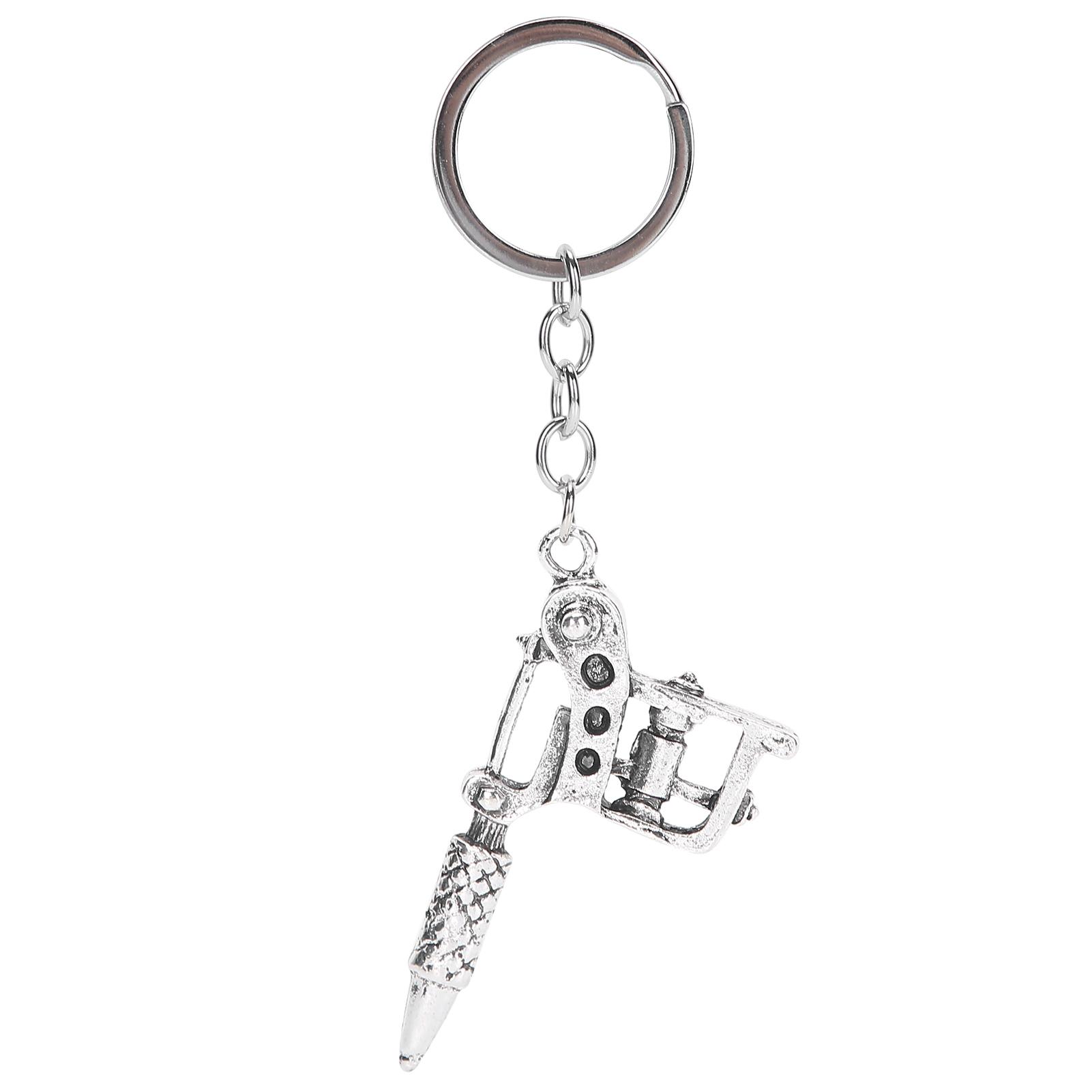

Key Chain Alloy Tattoo Machine Pendant Fashinable Punk Keychain Jewelry Accessory