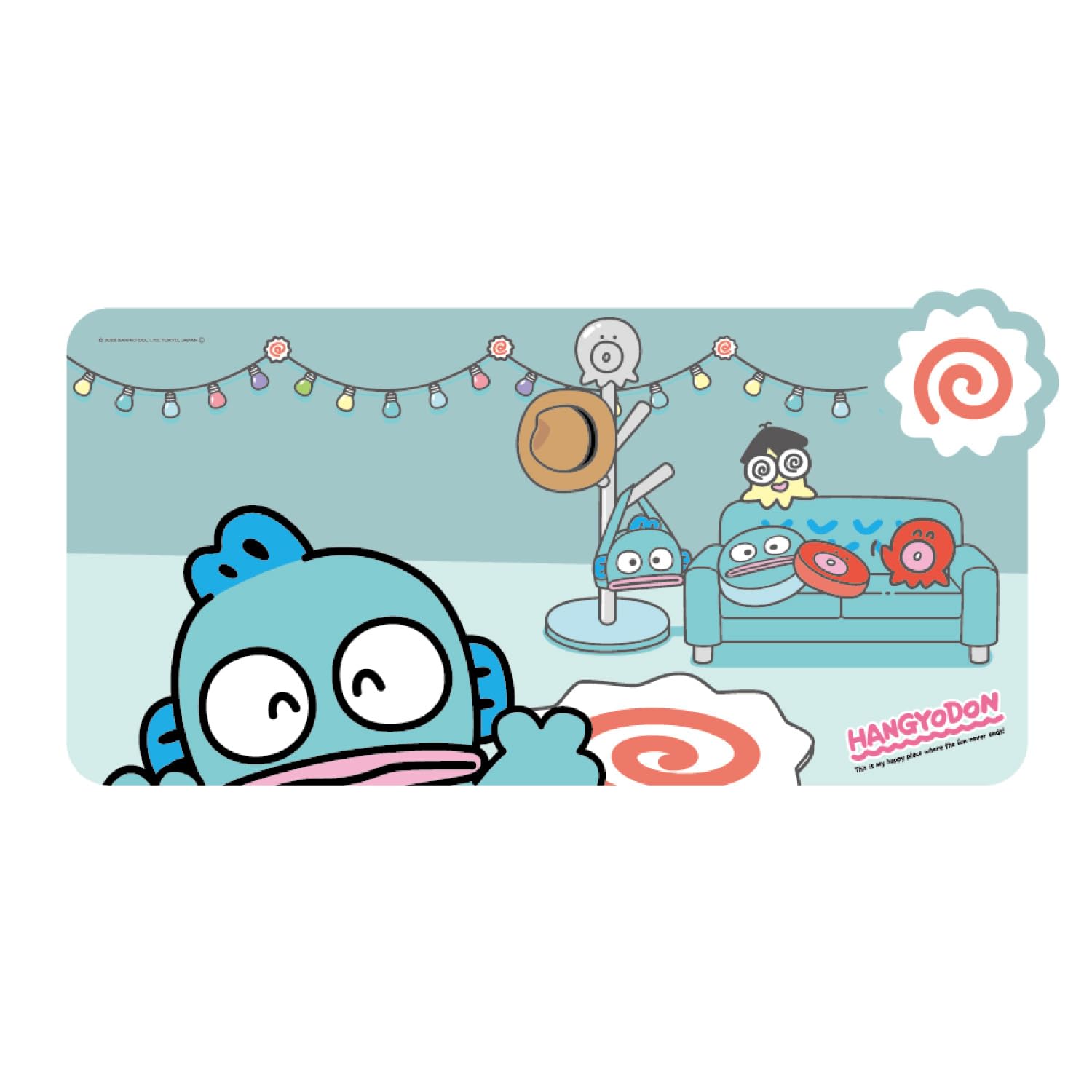 Gourmandise Sanrio Characters Desk Large Hangyodon Mat, Size, SANG-376HG