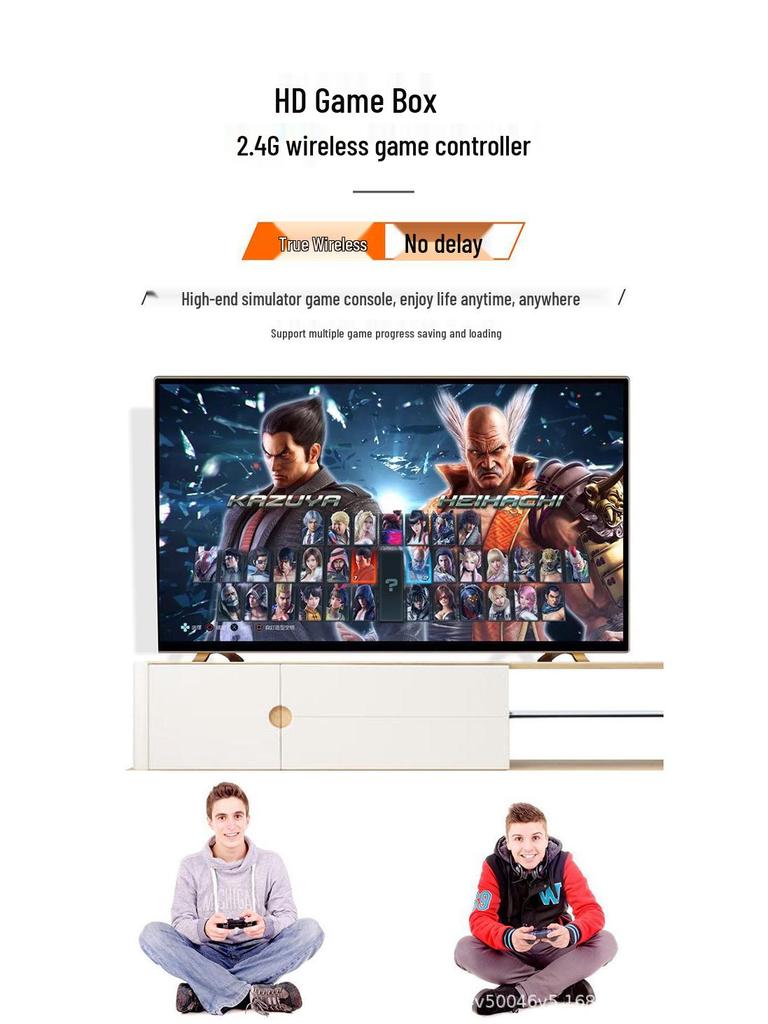 HD Wireless M15 Family TV Game Console with Arcade Joystick and All-in-One Controller
