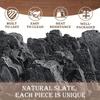 4/8 Pcs Slate Drink Coasters, Black Stone Coaster Set, Laser Engraving Blanks with Anti-Scratch Bottom for Home, Office