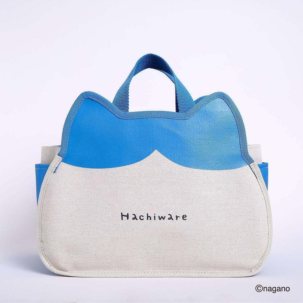 Takarajimasha Chiikawa Interior Tote Bag Book Hachiware Ver. Canvas Storage Bag with Character Rubber Clip