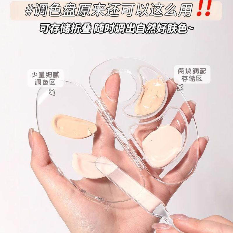 YOUSHA - Transparent Plastic Makeup Mixing Palette / Spatula / Set
