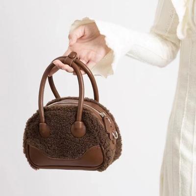 Schultertaschen für Damen Modische Plüsch-Umhängetasche für Damen Designer-Taschen Geldbörse und Handtaschen Mutter Kinder Taschen