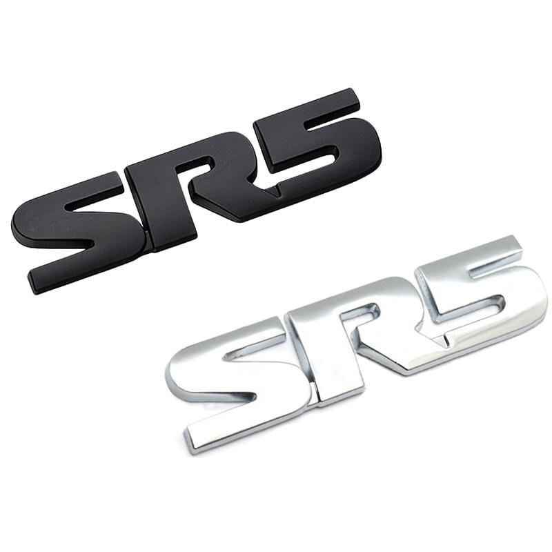 Silver Black 3D Stereo SR5 Car Emblem Badge Trim Decor Sticker Fit For To//yota Tacoma Tundra Nameplate Replace Decals Car Styling