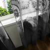 Black Knitted Lace Embroidered Curtain for Bedroom & Living Room