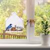 Plastic Window Bird Feeders Clear Window Bird House Windowsill Birdfeeders  for Conure Budgie