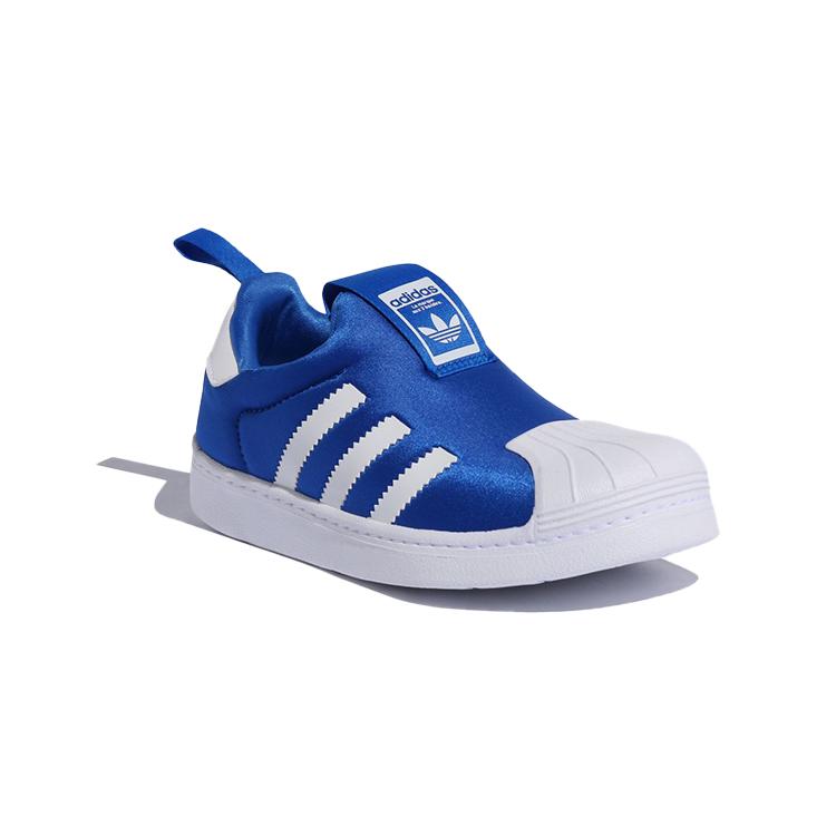 adidas Originals Superstar 360 C Low Top Skateboard Shoes Blue White Children Aged 3 7 Years Old EF6632