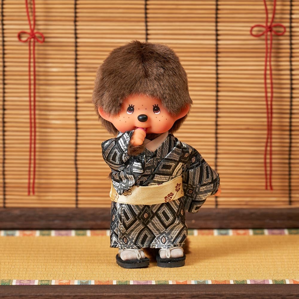 Oficiální Kyugetsu Originální Monchhichi Kimono Chlapec IPM-12-Z