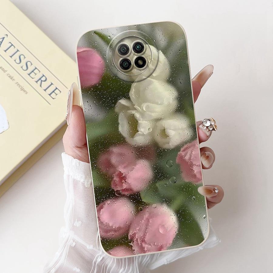 For Xiaomi Redmi Note 9T 5G Case Note9 5G Capa Shockproof Soft Silicone New Flower Funda for Redmi Note 9 T 5G Phone Cover Coque