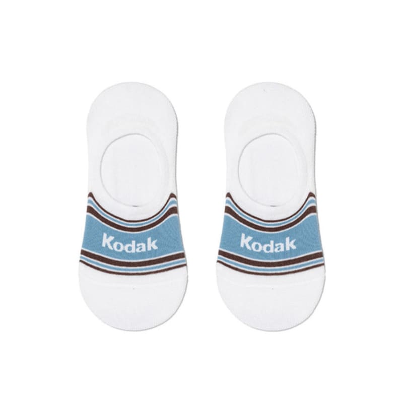 KODAK Apparel Striped Multi No-Show Socks S.BLUE