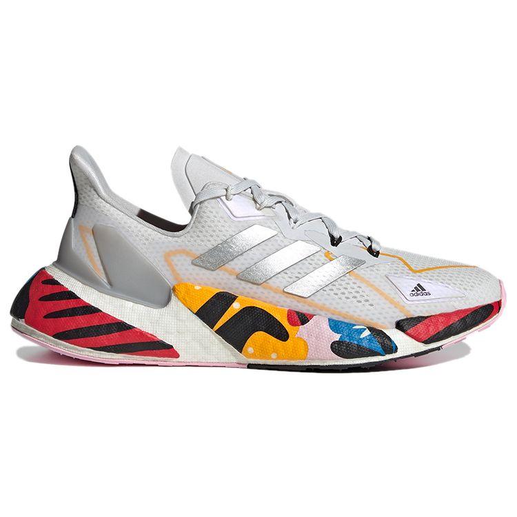 Adidas X9000L4 Trendy Comfortable Non-Slip Breathable Low-Top Marathon Running Shoes Women Sneaker White Silver FX8463