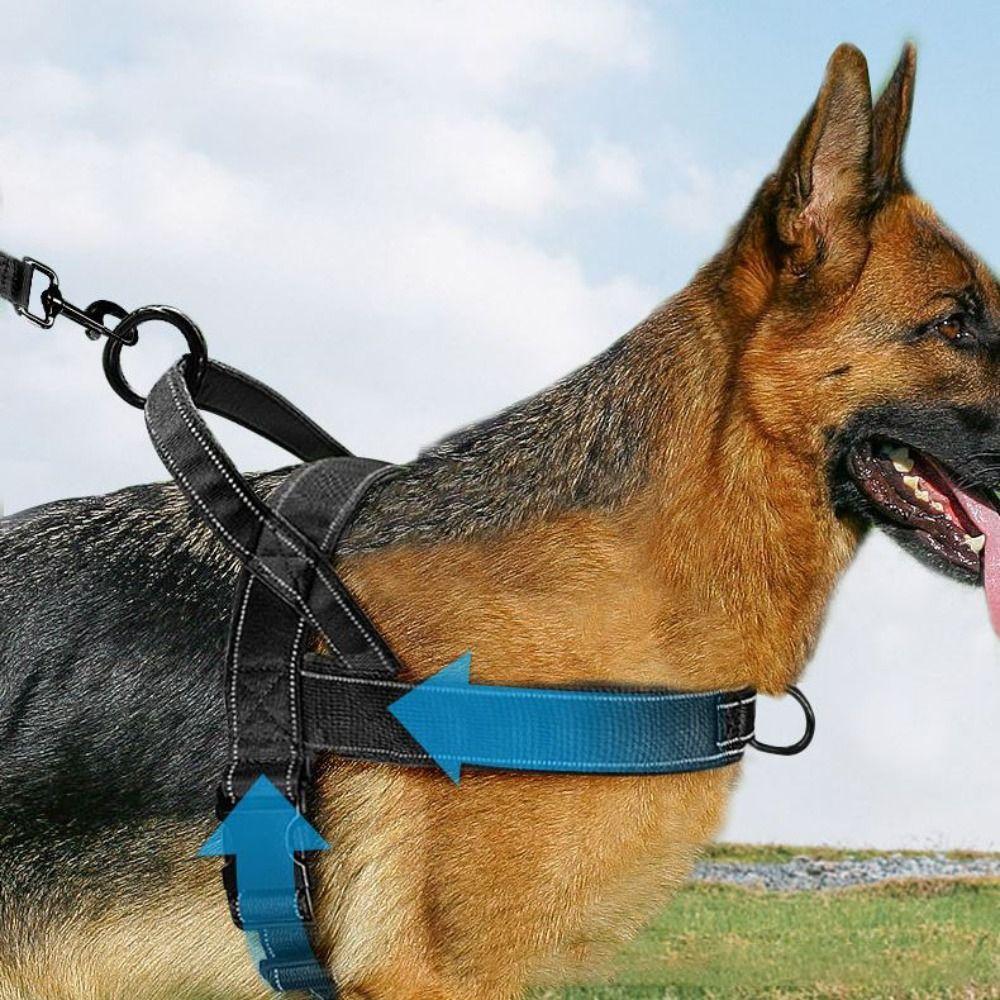 with Reflective Strips Walking Dog Leash Vest Nylon Dog Harness German Shepherd