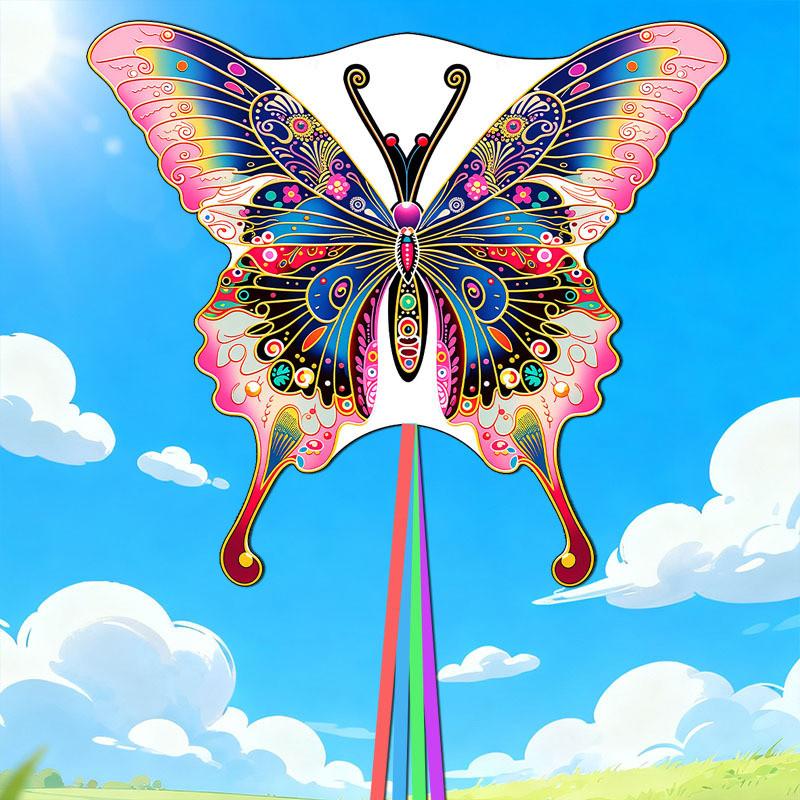 Butterfly Kite With Glass Fiber Frame For Outdoor Flying Kids And Adults