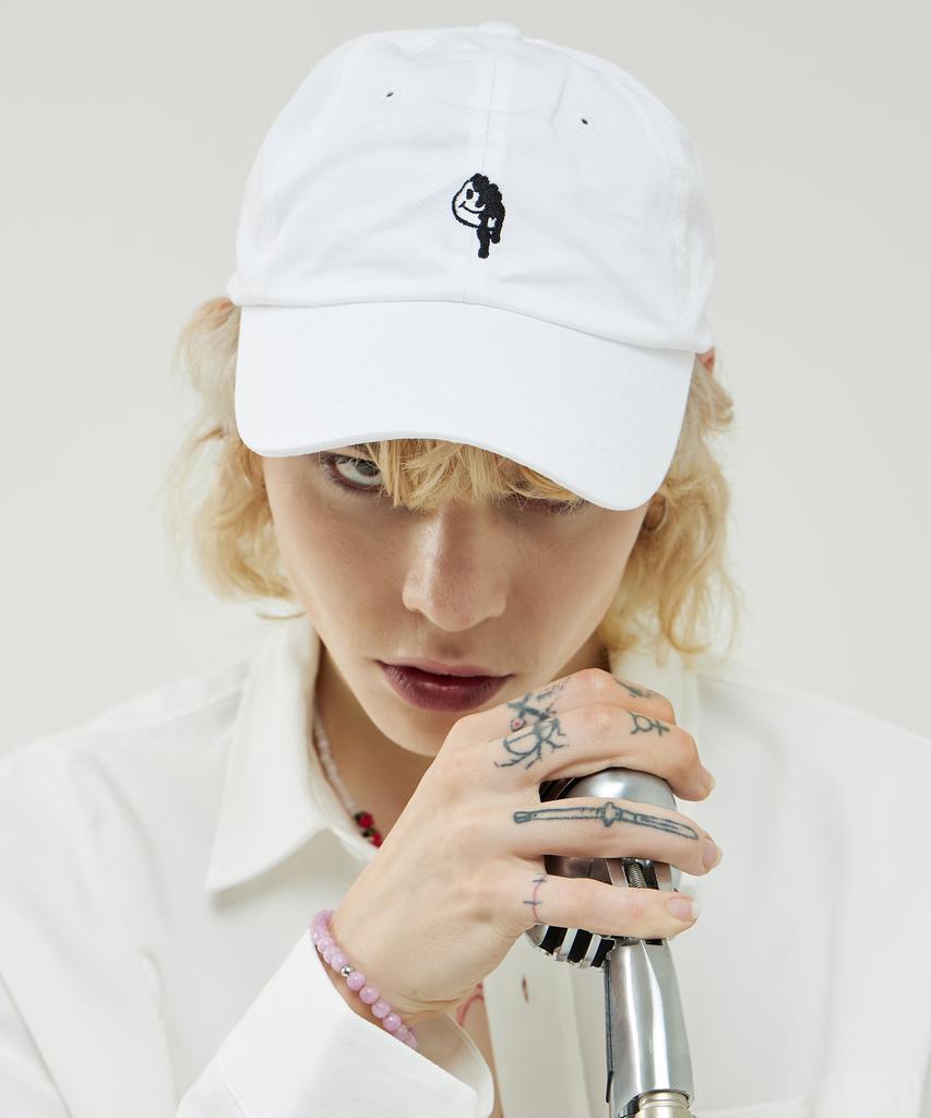 LMN3011 Marshmallow Ball Cap - White + Black