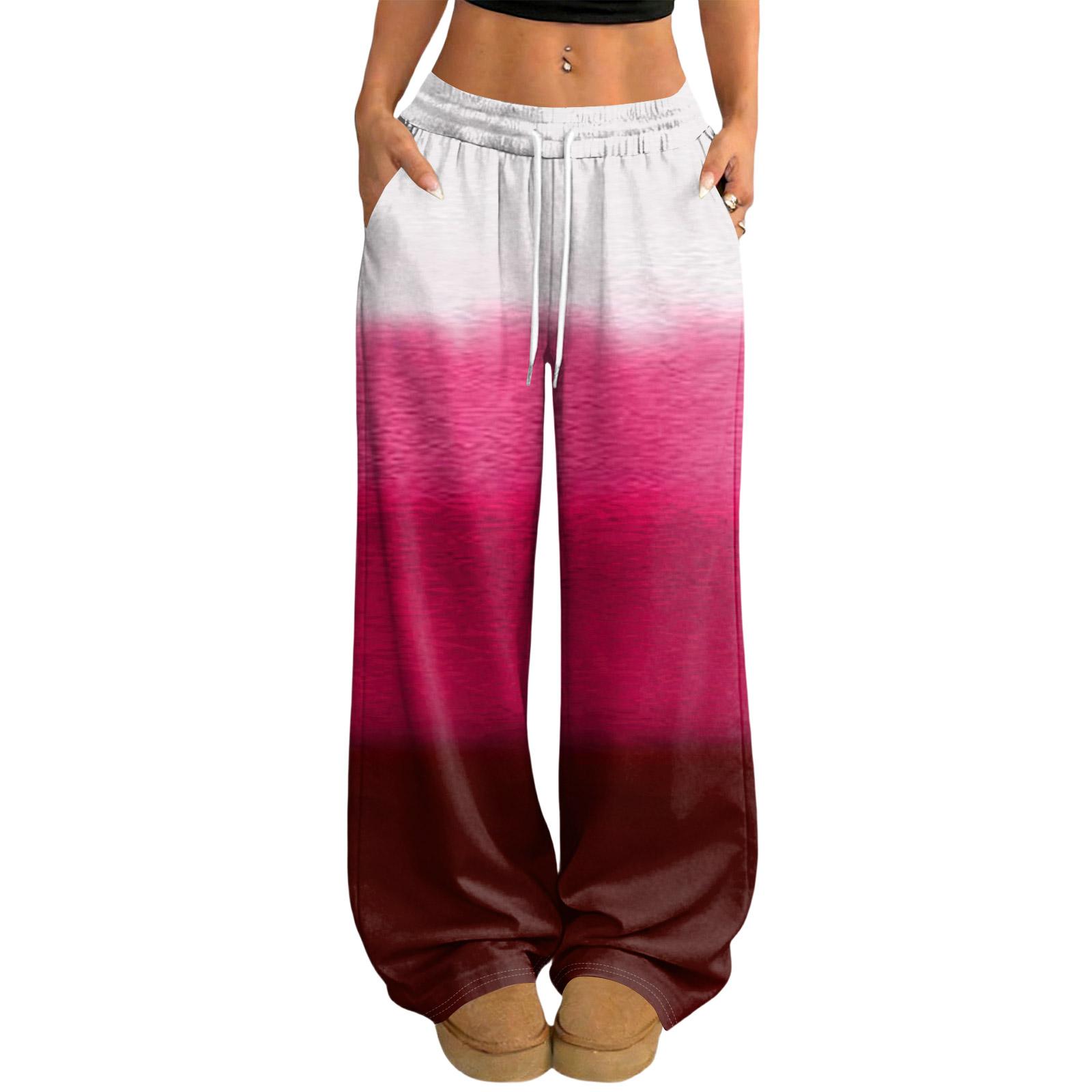 

Женские повседневные и модные брюки с принтом, эластичной талией, свободными широкими штанинами M