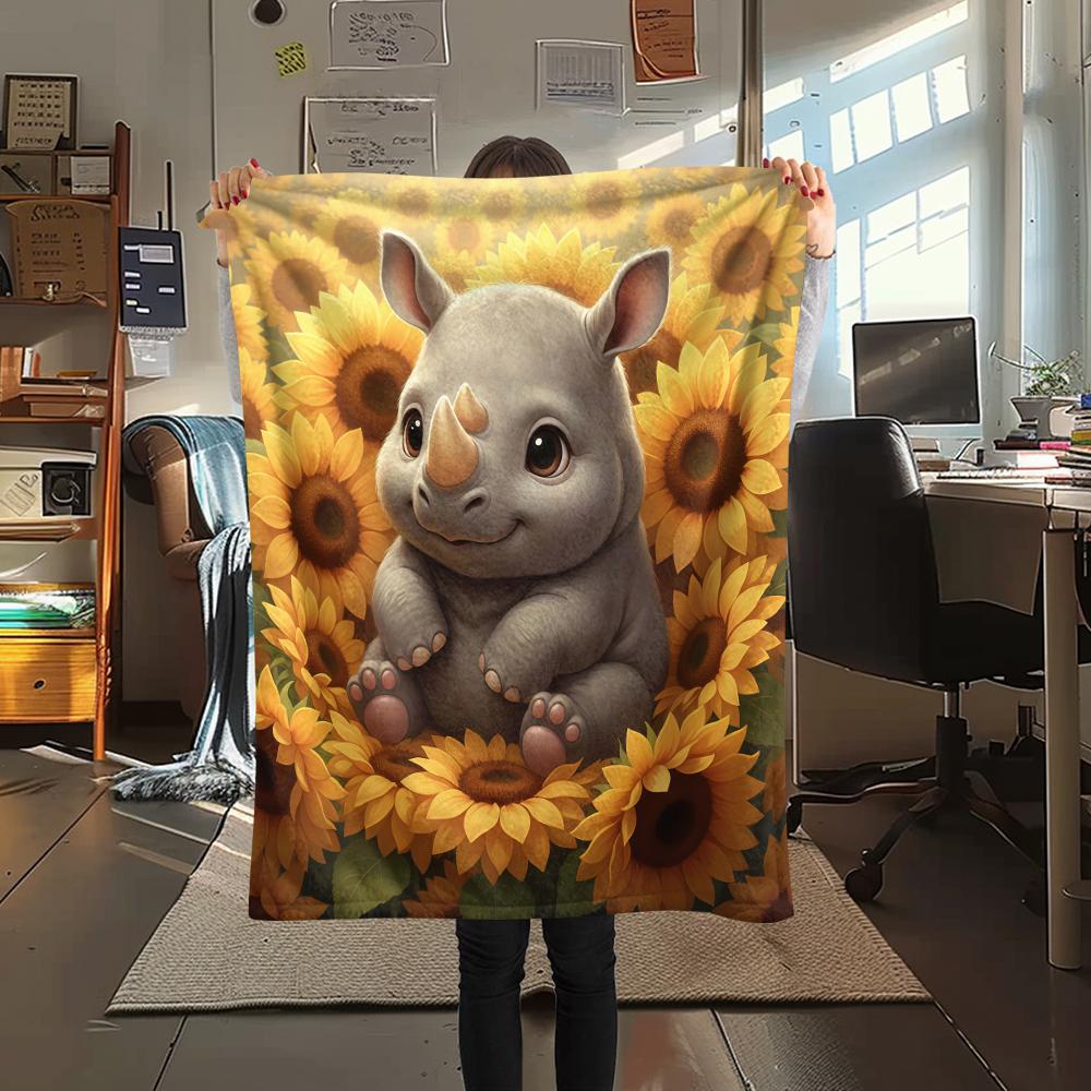 1Pc Cartoon Print Flannel Blanket, High Quality Comfortable for All Seasons, Home Decor, Warmth and Comfort, Perfect for Christmas Birthday Gift