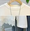 Korean-Style Lace Splicing Thermal T-Shirt: Comfortable Women's White Base Layer Top