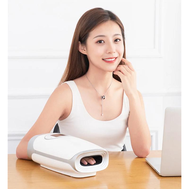 Elektrisches Handmassagegerät, Airbag, Kneten, Vibration, heiße Kompresse, Physiotherapie, Linderung von Handflächenschmerzen, Entspannung, Handgelenksermüdung, Pflegegerät