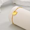 Simple Gold Plated Crown Anklet Stainless Steel Beaded Ankle Bracelet for Women Dainty Foot Chain Jewelry Summer Accessories