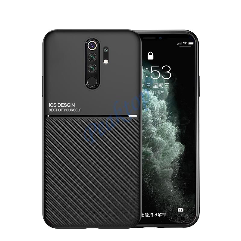 Custodia con Cornice in Morbido Silicone PU Opaco per OPPO A5 A9 2020 Custodia di Lusso su per OPPO A 5 A 9 2020 Supporto per Auto Cover Posteriore Magnetica Guscio