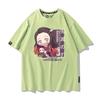 Summer Cartoon Ghost Killing Blade Summer Anime Cotton Cartoon Printing New Unisexs and Womens Casual Round Neck Short Sleeve