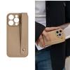 Retro Coffee Leather Wristband for IPhone16promax Phone Case 14 Niche 13 Female 12 Female 15pro
