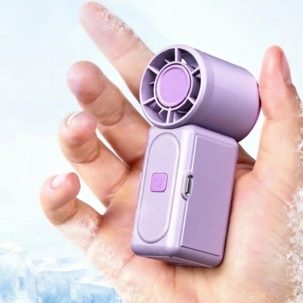 USB Rechargeable Mini Handheld Fan Adjustable Portable Turbo Fan Air Cooling Fan Pocket Fan  Home